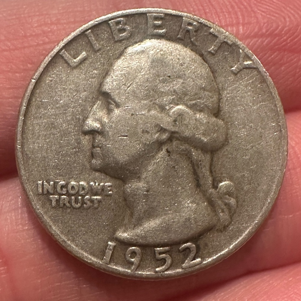 1952 US QUARTER NO MINT MARK  COIN CIRCULATED SILVER